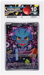 Misdreavus 233/217 Ascended Heroes Ace Grading 10, close-up front view of the certified slab