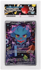 Misdreavus 233/217 Ascended Heroes Ace Grading 10, close-up front view of the certified slab