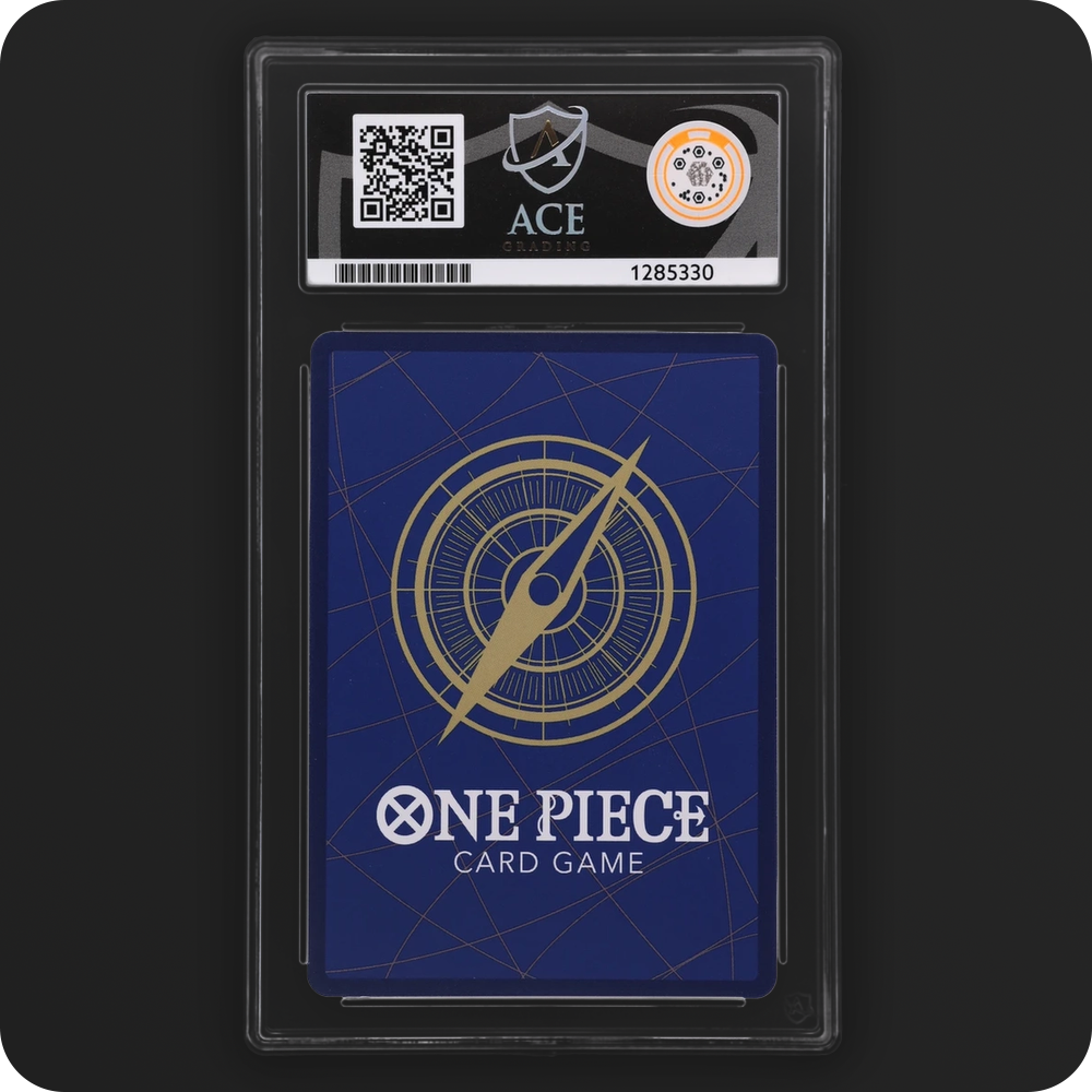 Monkey.D.Luffy OP05-119 Awakening of the New Era Ace Grading 10, back of the graded slab