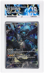 N's Zekrom 031 Black Star Promo Ace Grading 10, close-up front view of the certified slab