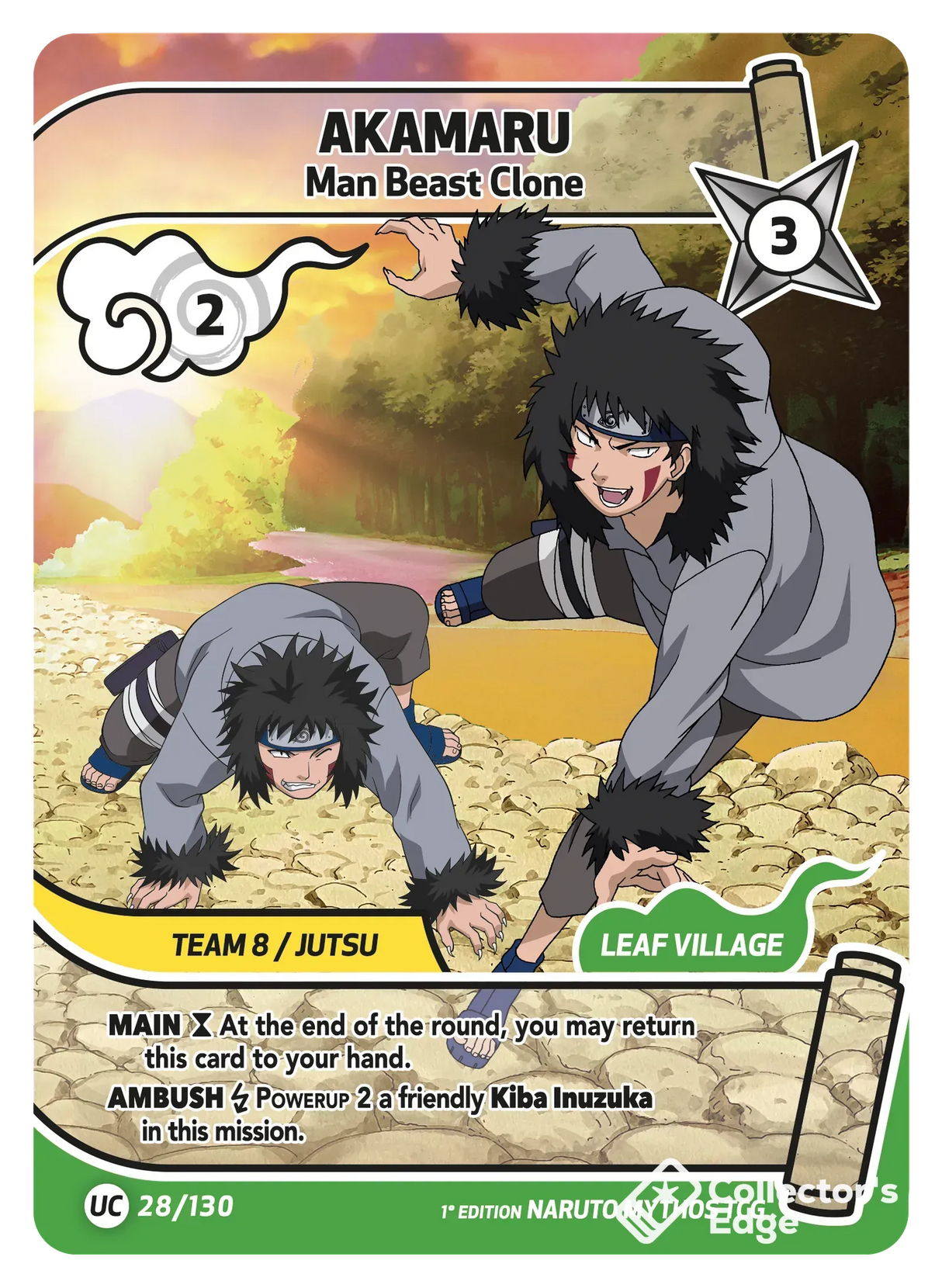 Naruto Mythos - Set 01 - Akamaru - Man Beast Clone - 028/130 - Full Art