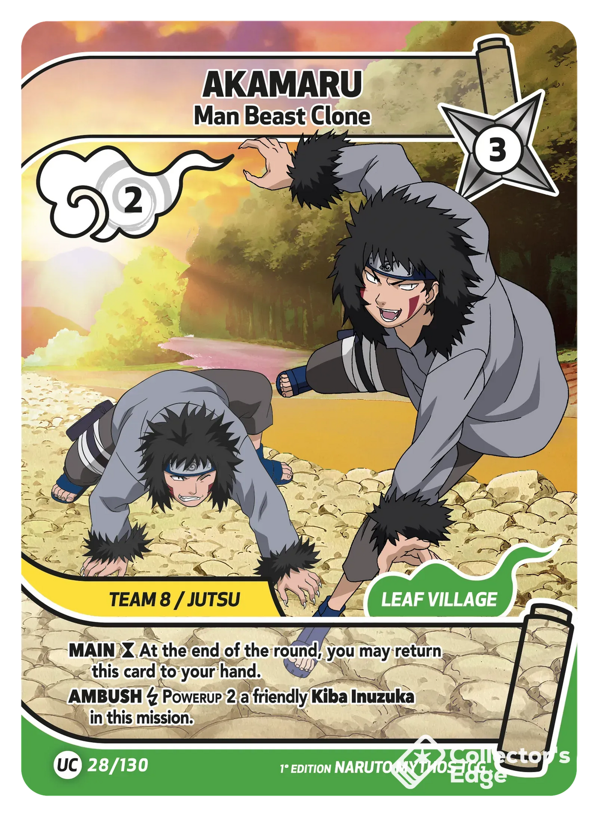 Akamaru - Man Beast Clone - 028/130 - Full Art 028/130 Full Art, Set 01 Naruto Mythos card