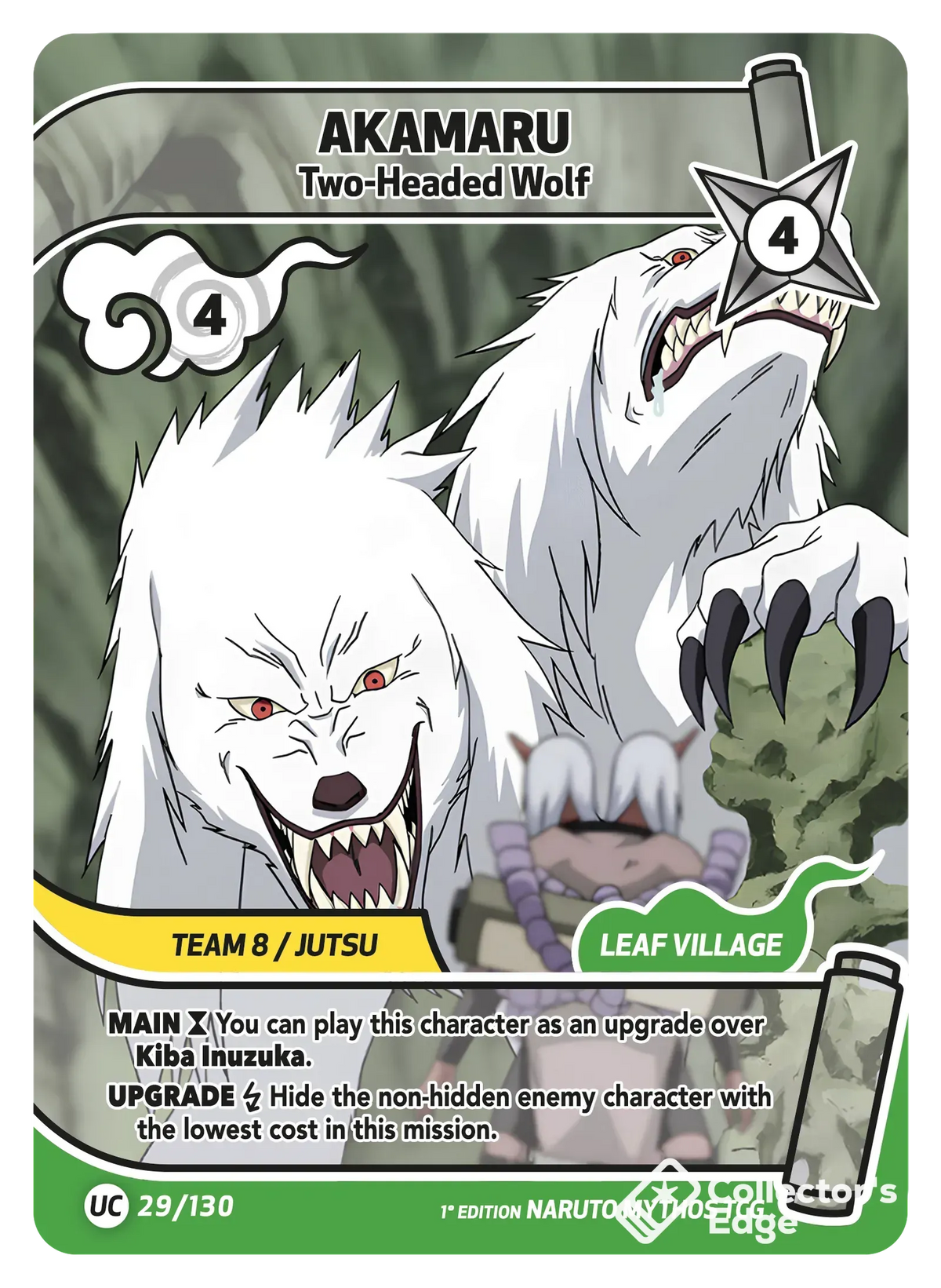 Akamaru - Two-Headed Wolf - 029/130 - Full Art 029/130 Full Art, Set 01 Naruto Mythos card