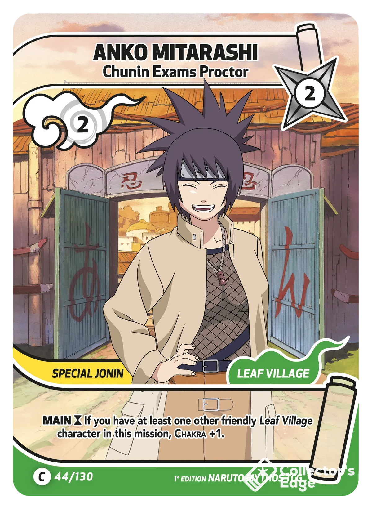 Anko Mitarashi - Genin Exams Proctor - 044/130 - Full Art 044/130 Full Art, Set 01 Naruto Mythos card