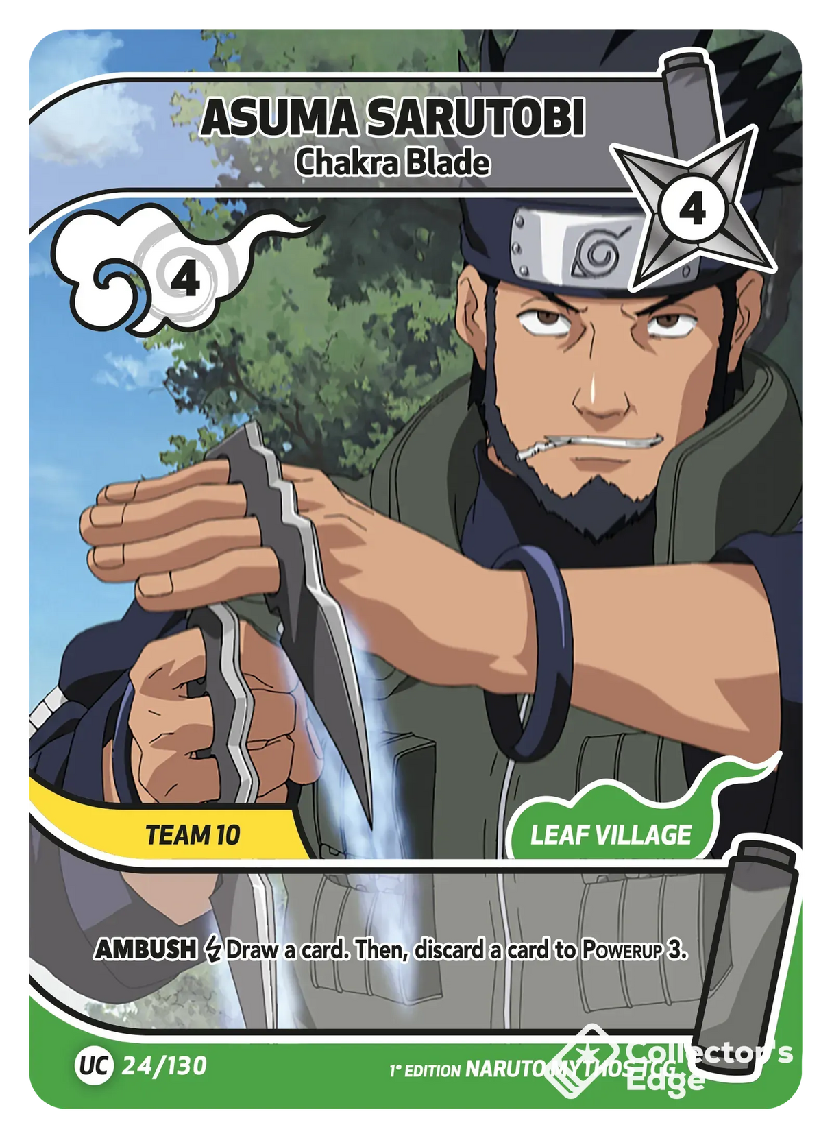 Naruto Mythos - Set 01 - Asuma Sarutobi - Chakra Blade - 024/130 - Full Art