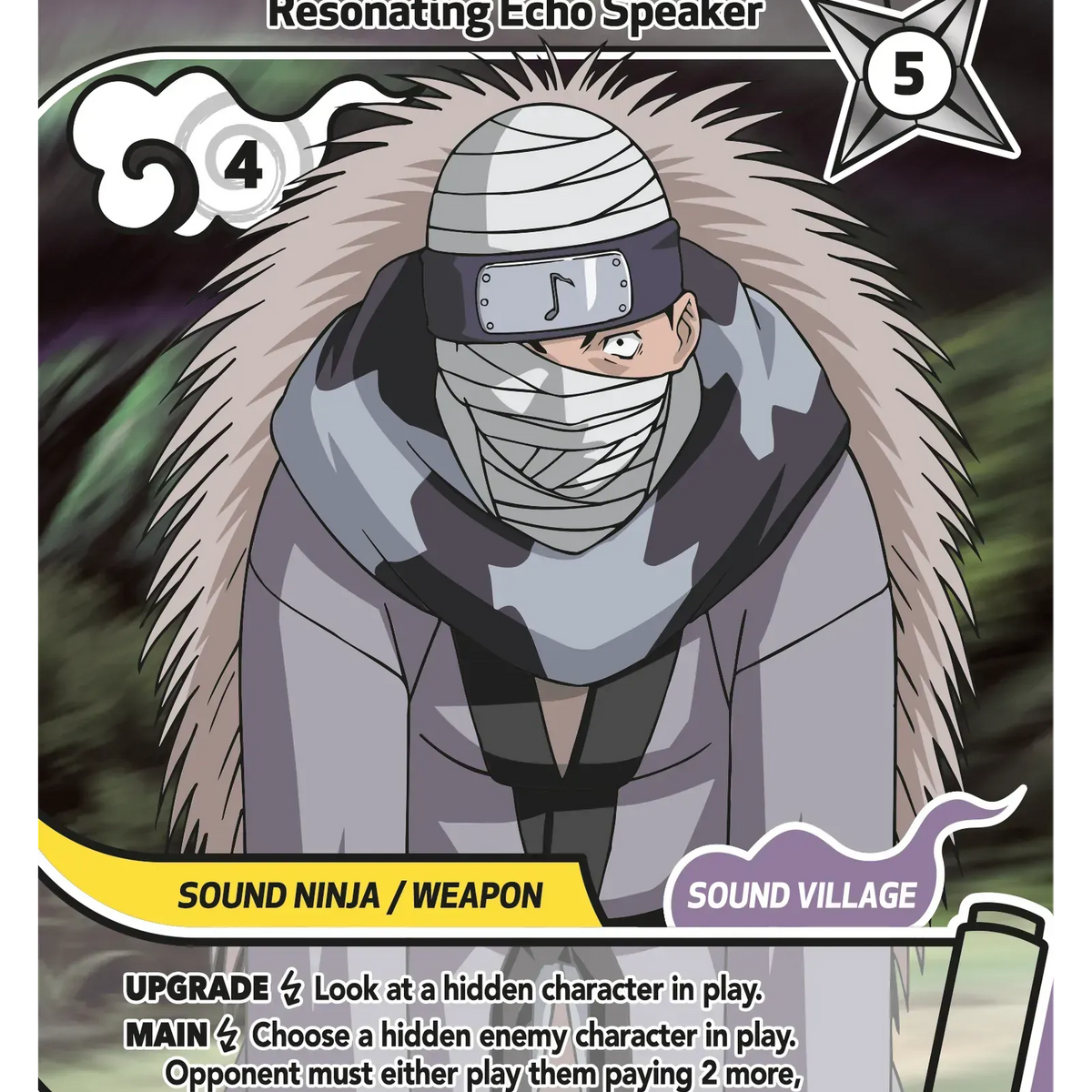 Dosu Kinuta - Resonating Echo Speaker 069/130 Full Art Naruto Mythos ...