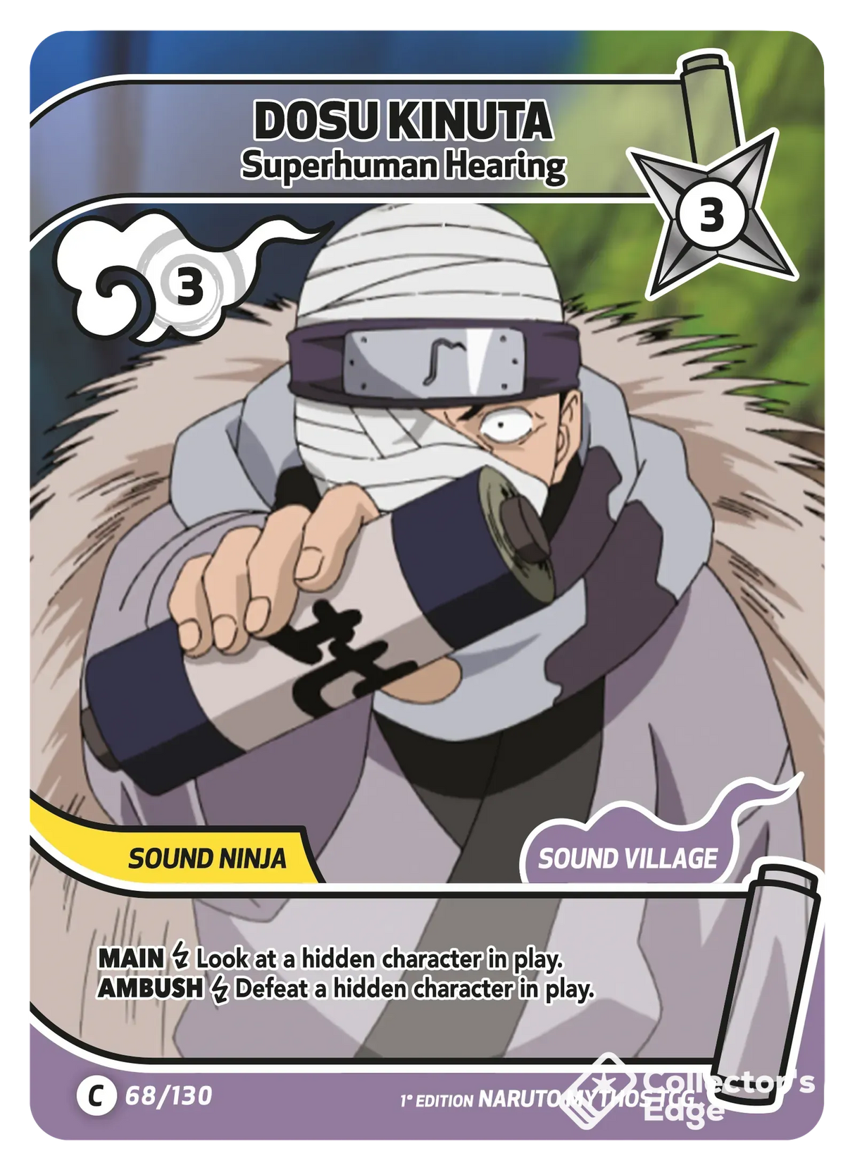 Naruto Mythos - Set 01 - Dosu Kinuta - Superhuman Hearing - 068/130 - Full Art