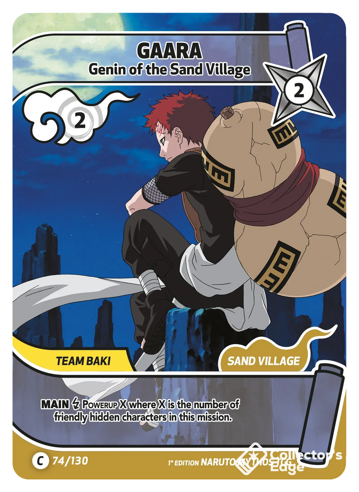 Gaara - Genin of the Sand Village - 074/130 - Full Art 074/130 Full Art, Set 01 Naruto Mythos card