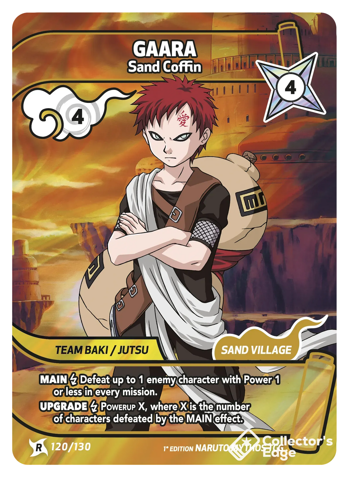 Gaara - Sand Coffin 120/130, Set 01 Naruto Mythos card