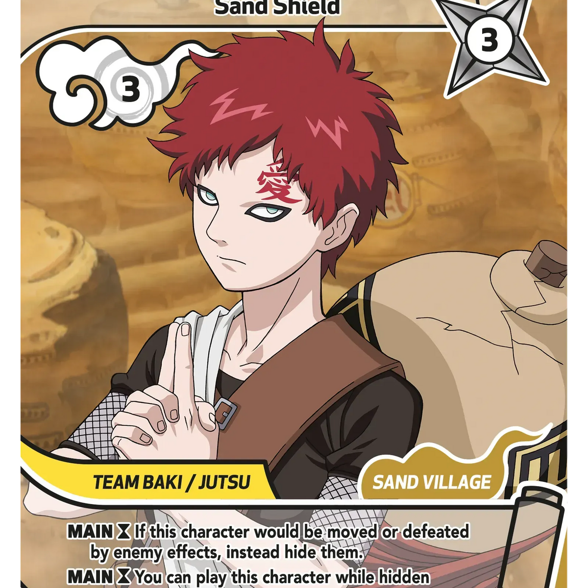 Gaara - Sand Shield 075/130 Full Art - Naruto Mythos Set 01 ...