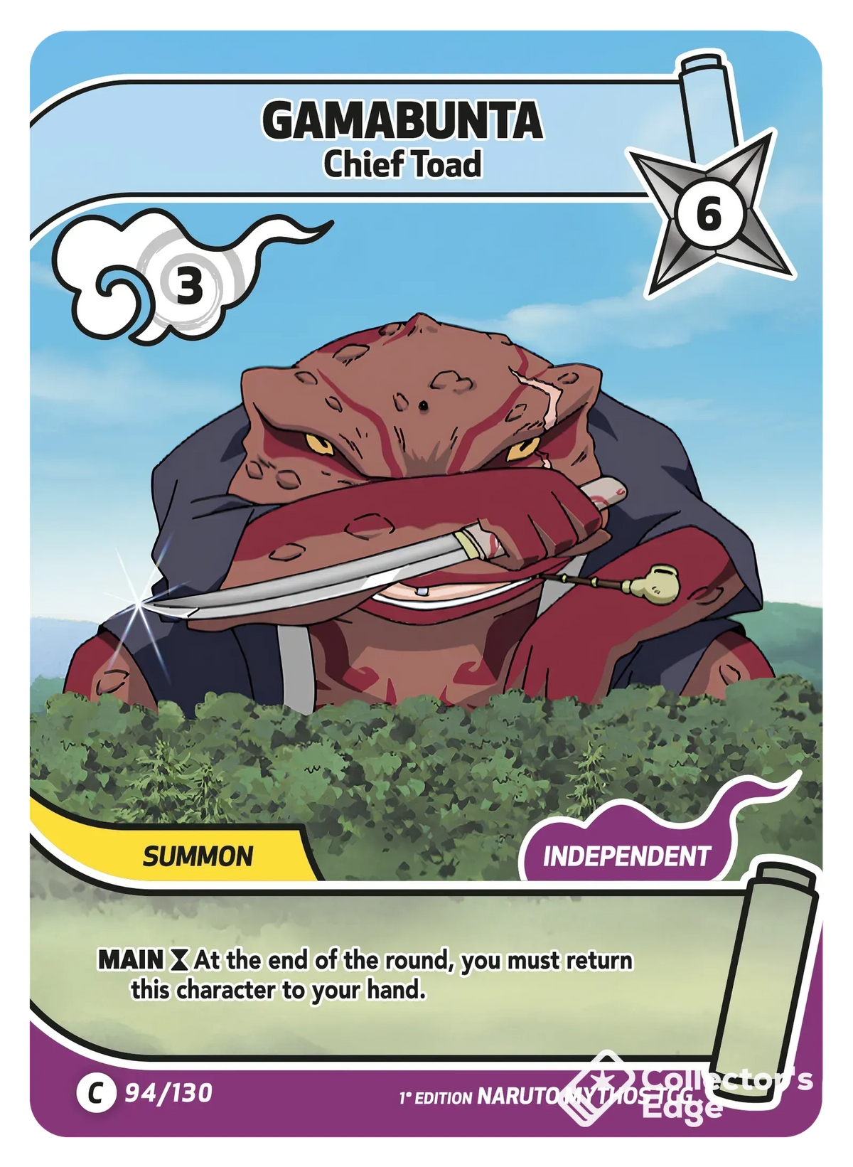 Gamabunta - Chief Toad - 094/130 - Full Art 094/130 Full Art, Set 01 Naruto Mythos card