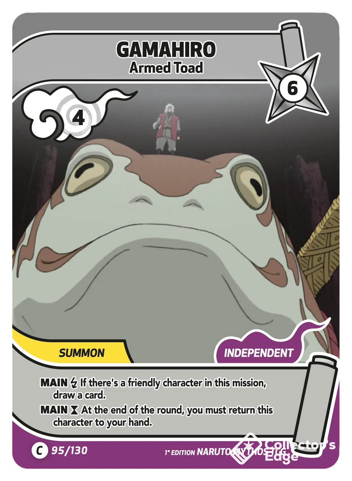 Gamahiro - Armed Toad - 095/130 - Full Art 095/130 Full Art, Set 01 Naruto Mythos card