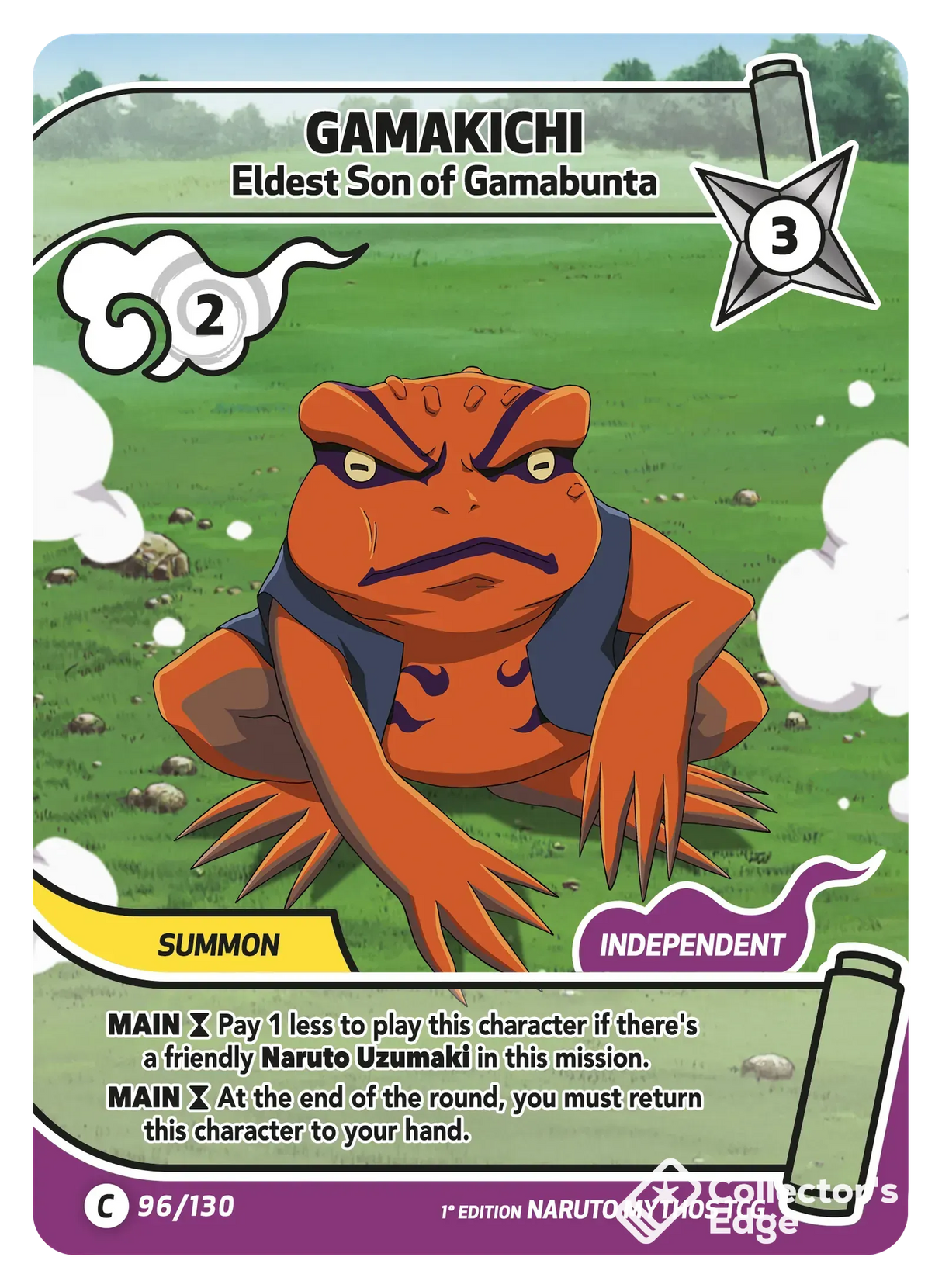 Naruto Mythos - Set 01 - Gamakichi - Eldest Son of Gamabunta - 096/130 - Full Art