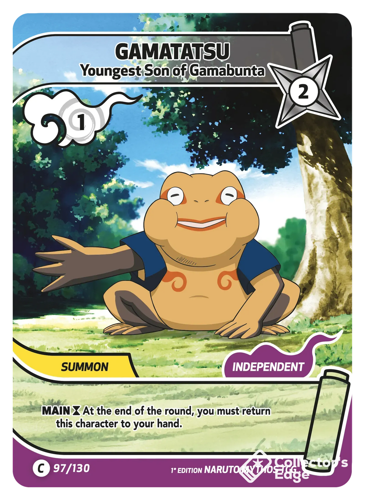 Gamatatsu - Youngest Son of Gamabunta - 097/130 - Full Art 097/130 Full Art, Set 01 Naruto Mythos card