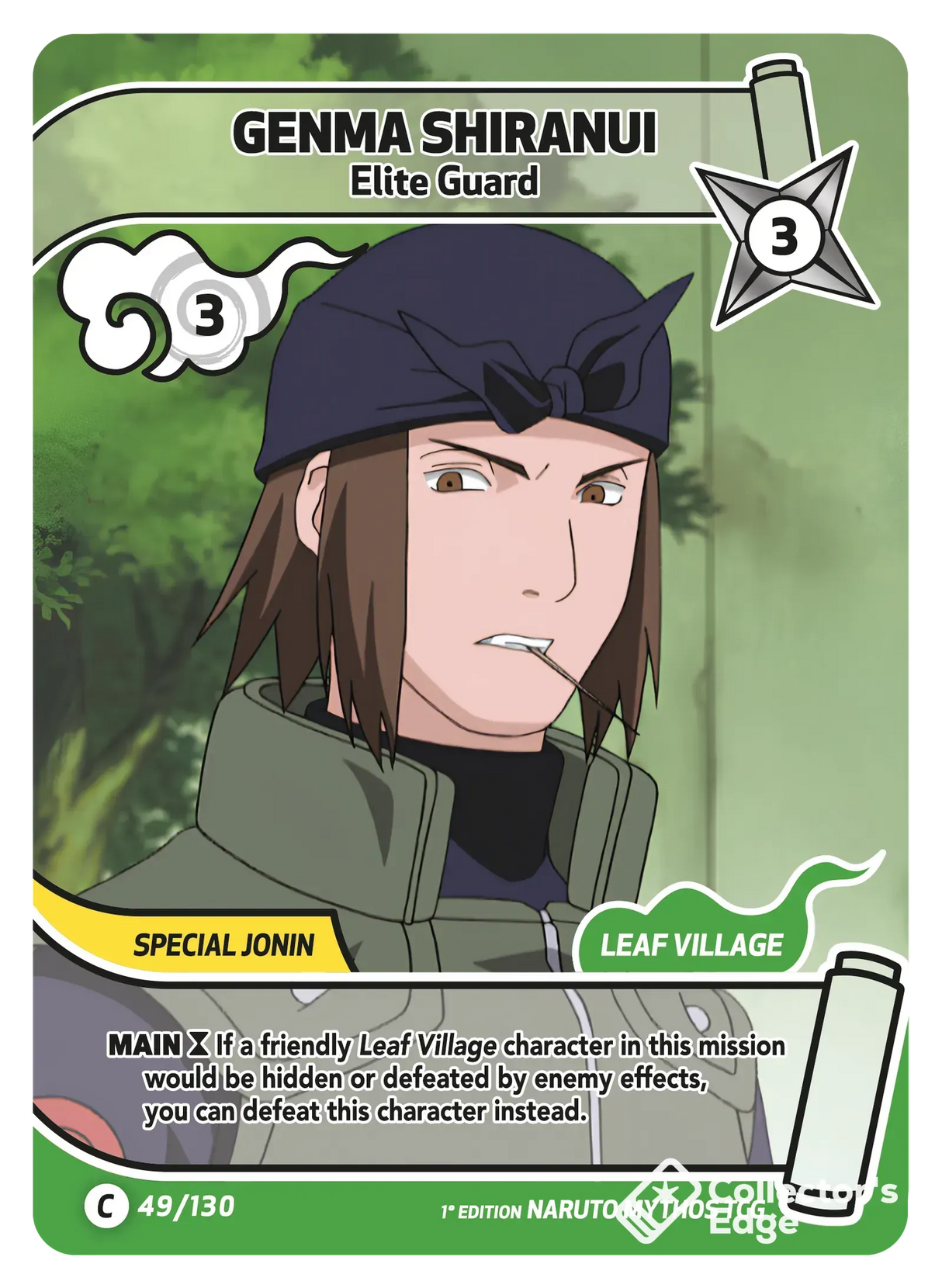 Naruto Mythos - Set 01 - Genma Shiranui - Elite Guard - 049/130 - Full Art