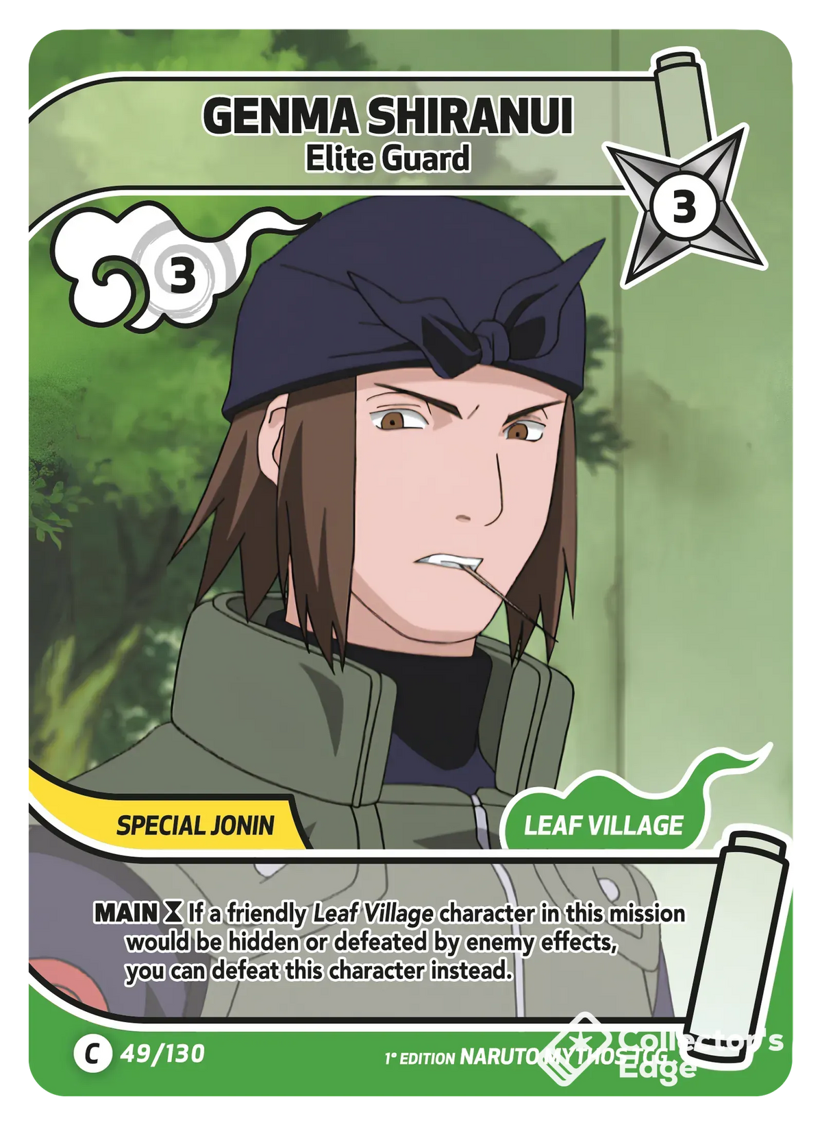 Genma Shiranui - Elite Guard - 049/130 - Full Art 049/130 Full Art, Set 01 Naruto Mythos card
