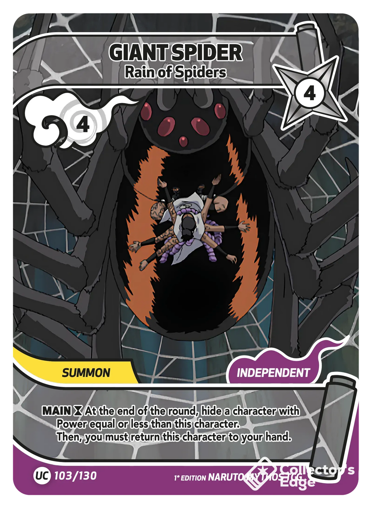 Naruto Mythos - Set 01 - Giant Spider - Rain of Spiders - 103/130 - Full Art