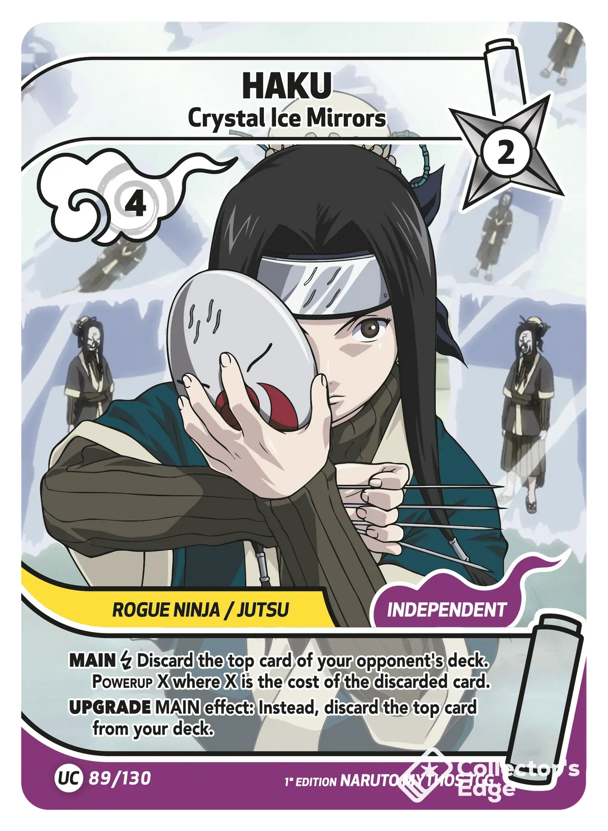 Haku - Crystal Ice Mirrors - 089/130 - Full Art 089/130 Full Art, Set 01 Naruto Mythos card