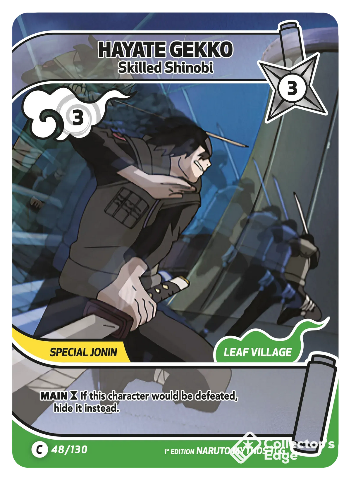 Hayate Gekko - Skilled Shinobi - 048/130 - Full Art 048/130 Full Art, Set 01 Naruto Mythos card