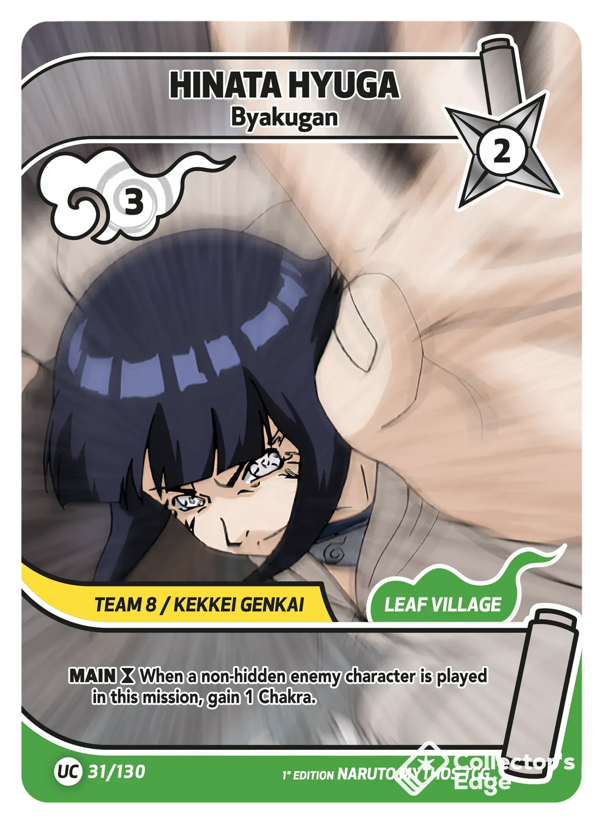 Hinata Hyuga - Byakugan - 031/130 - Full Art 031/130 Full Art, Set 01 Naruto Mythos card