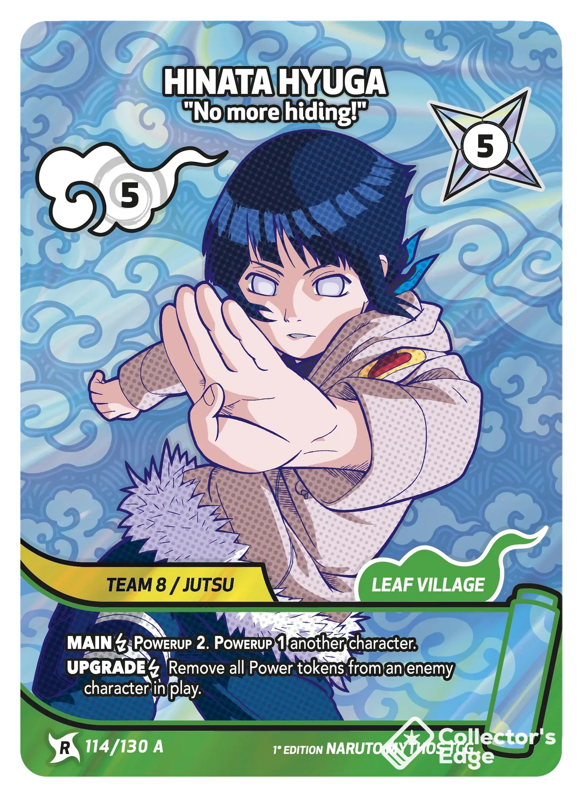 Hinata Hyuga - No more hiding! 114/130, Set 01 Naruto Mythos card