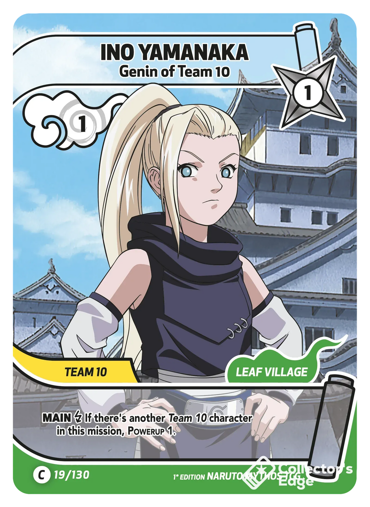 Ino Yamanaka - Genin of Team 10 - 019/130 - Full Art 019/130 Full Art, Set 01 Naruto Mythos card