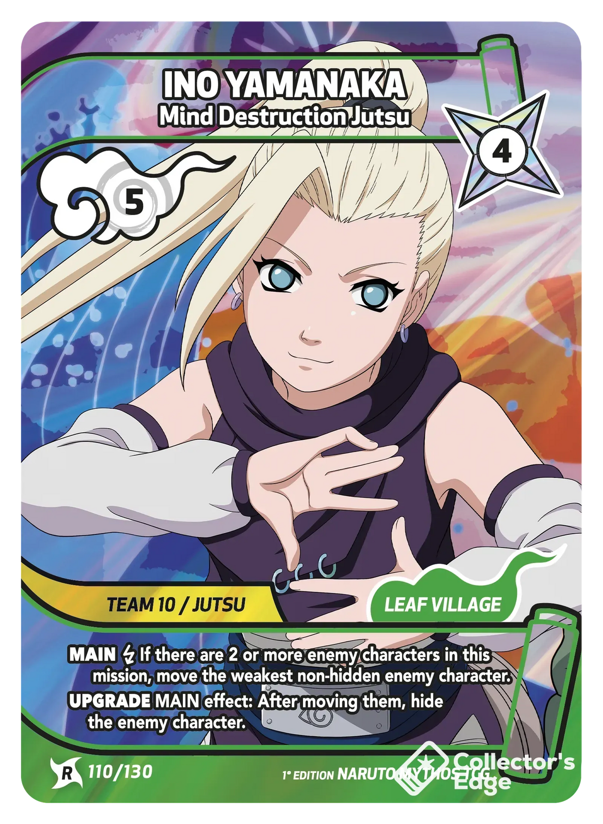 Ino Yamanaka - Mind Destruction Jutsu 110/130, Set 01 Naruto Mythos card