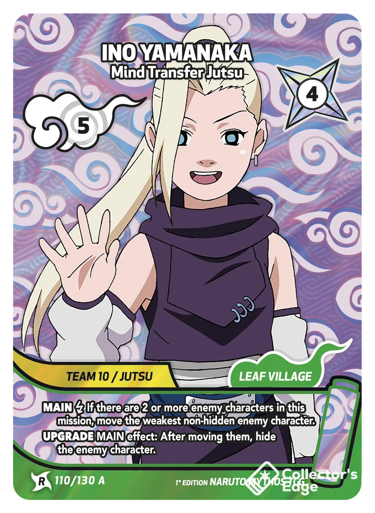 Ino Yamanaka - Mind Transfer Jutsu 110/130, Set 01 Naruto Mythos card