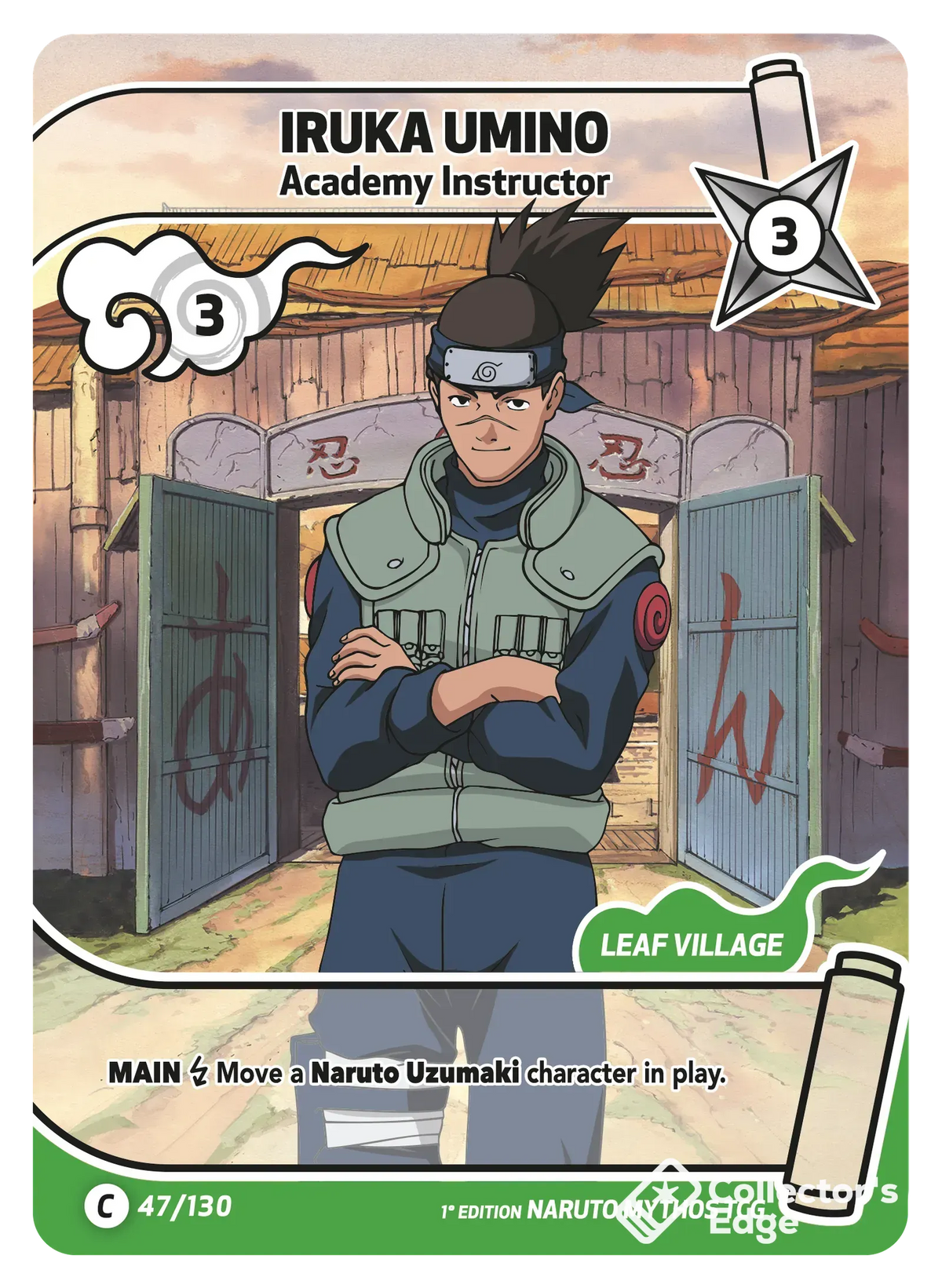 Iruka Umino - Academy Instructor - 047/130 - Full Art 047/130 Full Art, Set 01 Naruto Mythos card