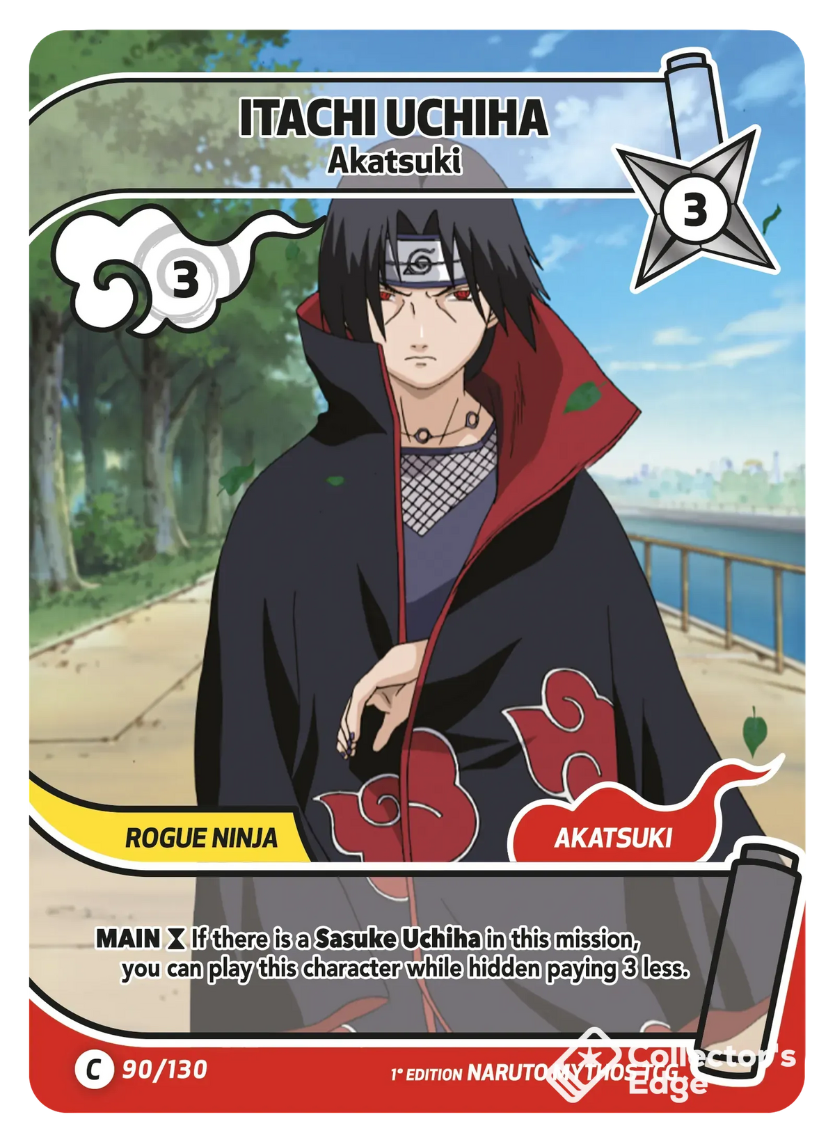 Itachi Uchiha - Akatsuki Investigator - 090/130 - Full Art 090/130 Full Art, Set 01 Naruto Mythos card