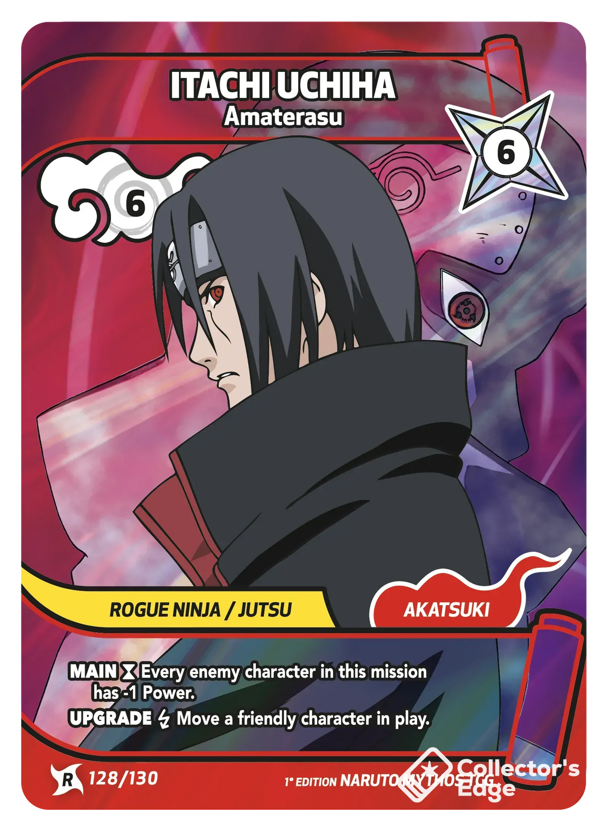 Itachi Uchiha - Amaterasu 128/130, Set 01 Naruto Mythos card