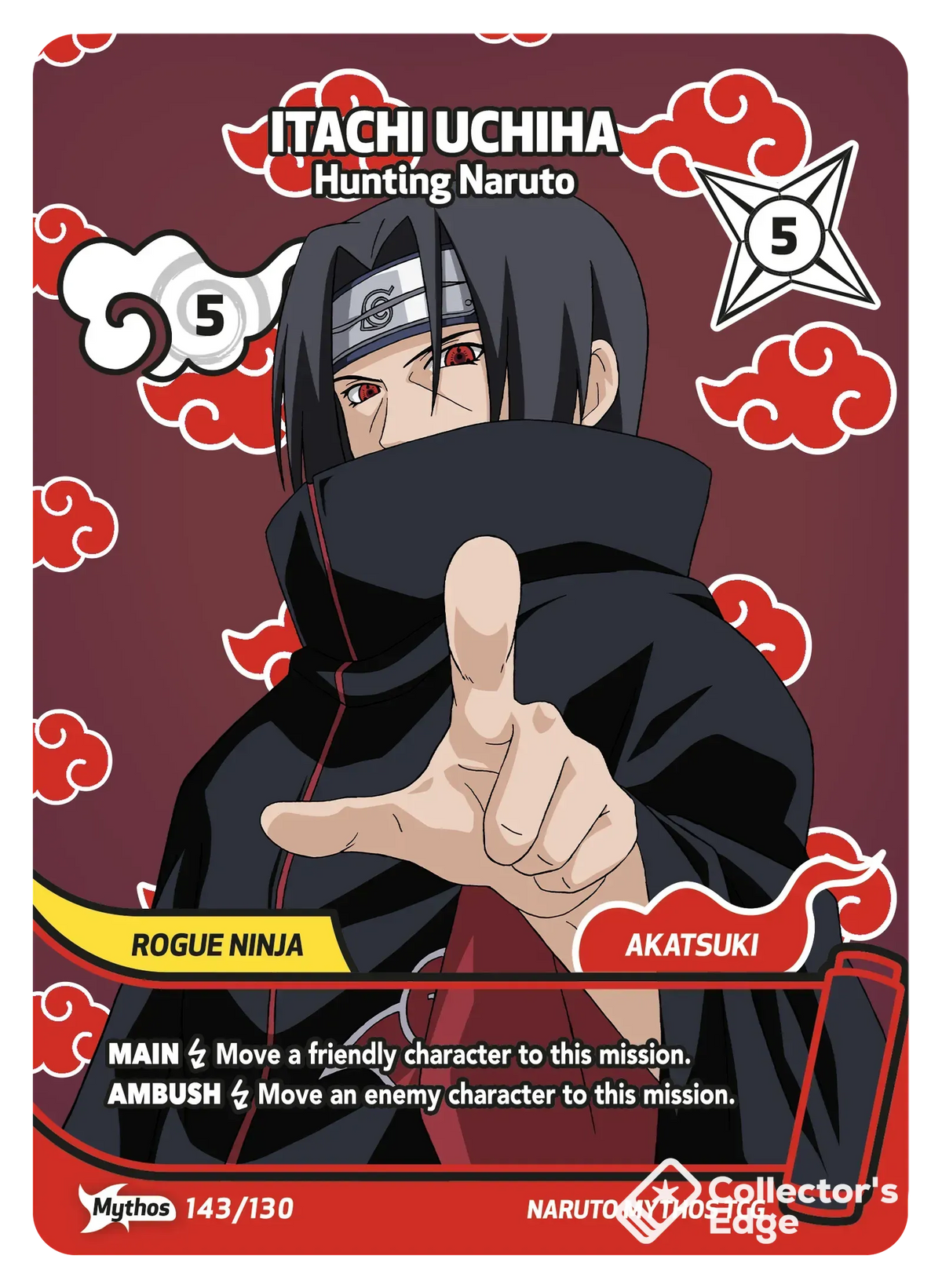 Itachi Uchiha - Hunting Naruto 143/130, Set 01 Naruto Mythos card