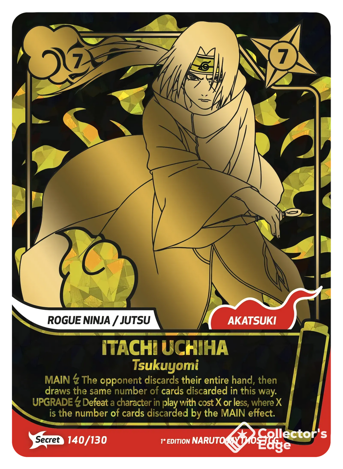 Itachi Uchiha - Tsukuyomi 140/130, Set 01 Naruto Mythos card