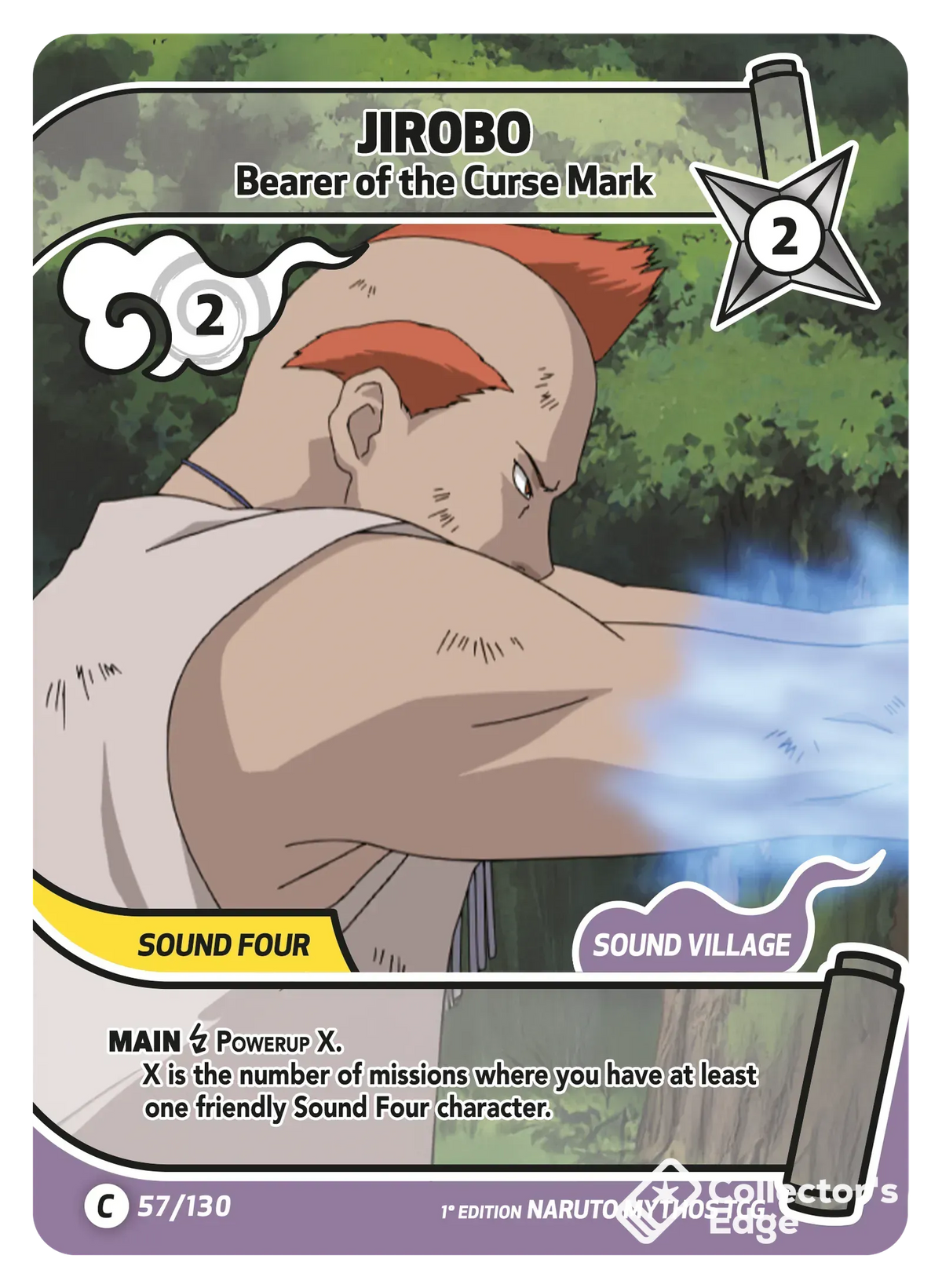 Jirobo - Bearer of the Curse Mark - 057/130 - Full Art 057/130 Full Art, Set 01 Naruto Mythos card