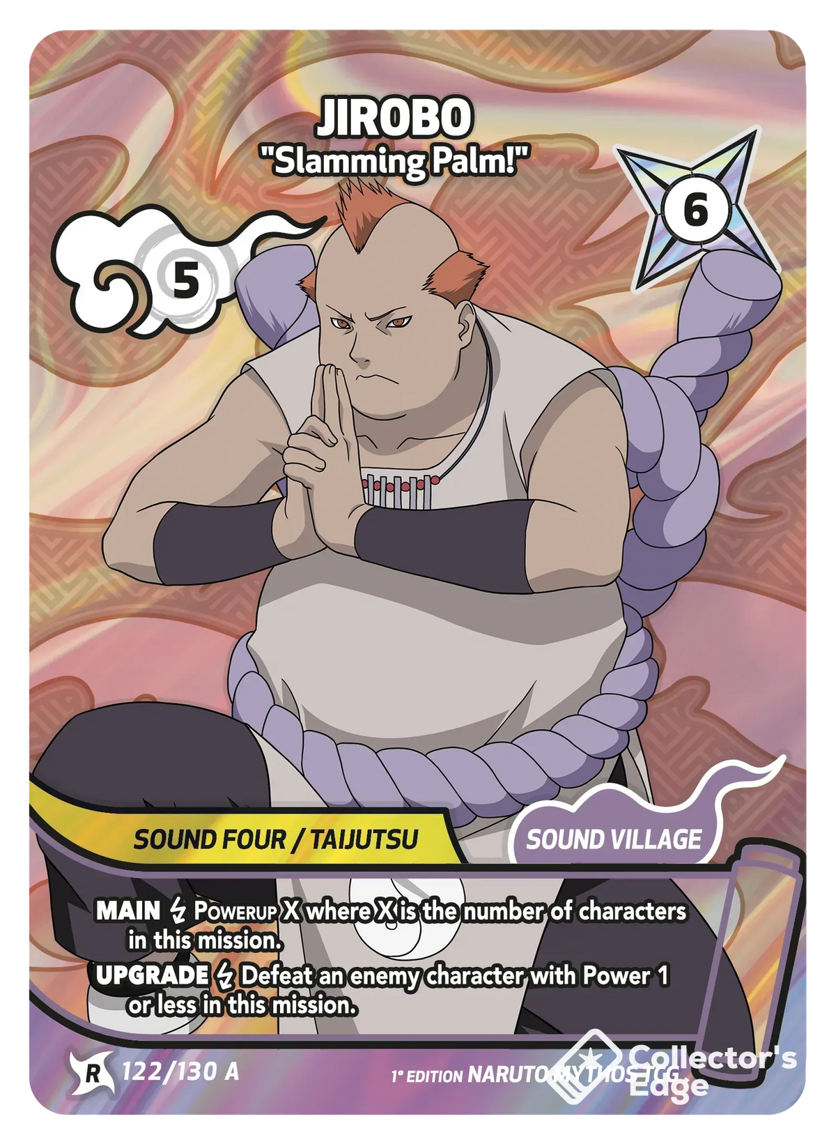 Jirobo - Slamming Palm! 122/130, Set 01 Naruto Mythos card