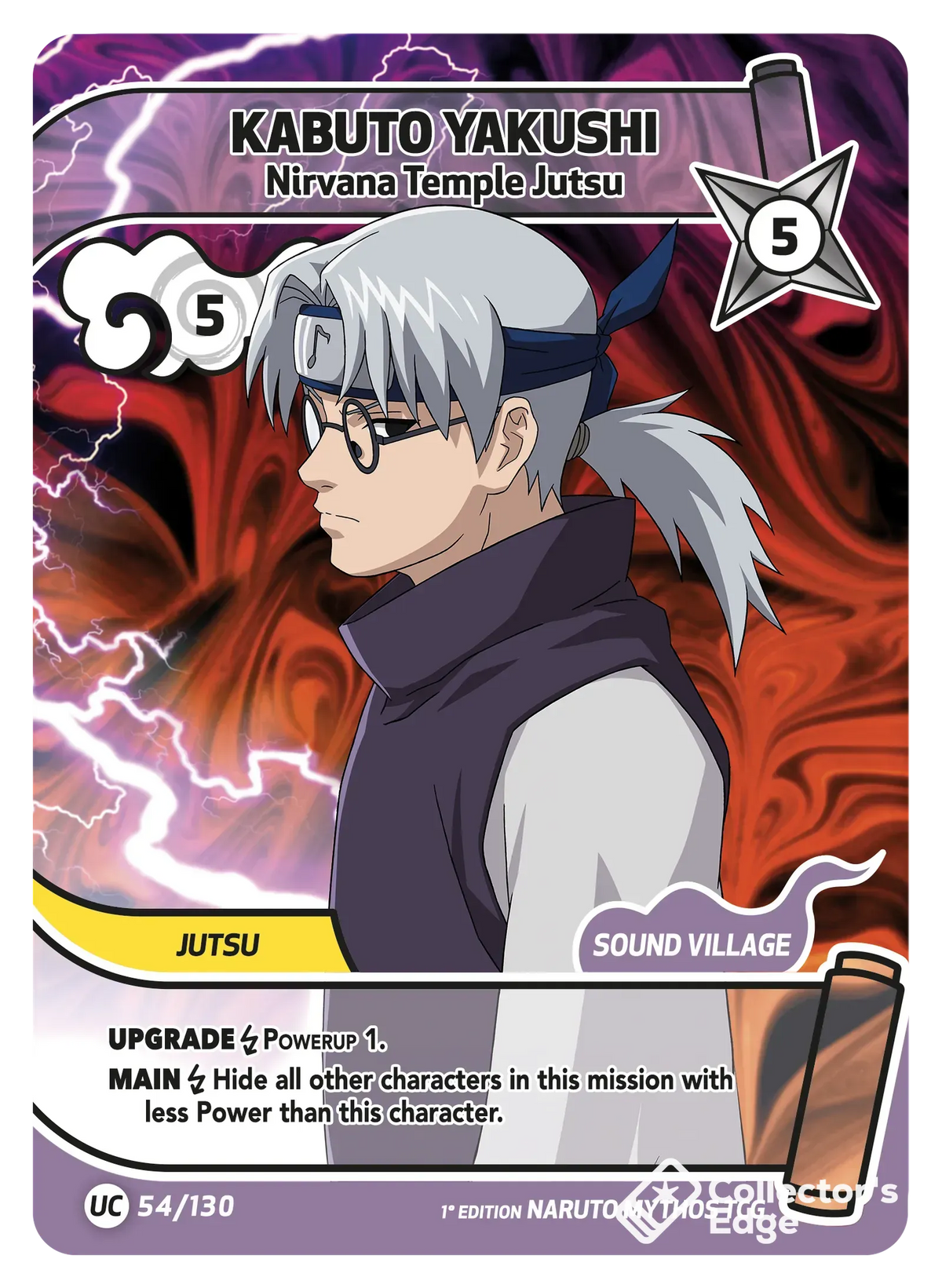 Kabuto Yakushi - Nirvana Temple Jutsu - 054/130 - Full Art 054/130 Full Art, Set 01 Naruto Mythos card