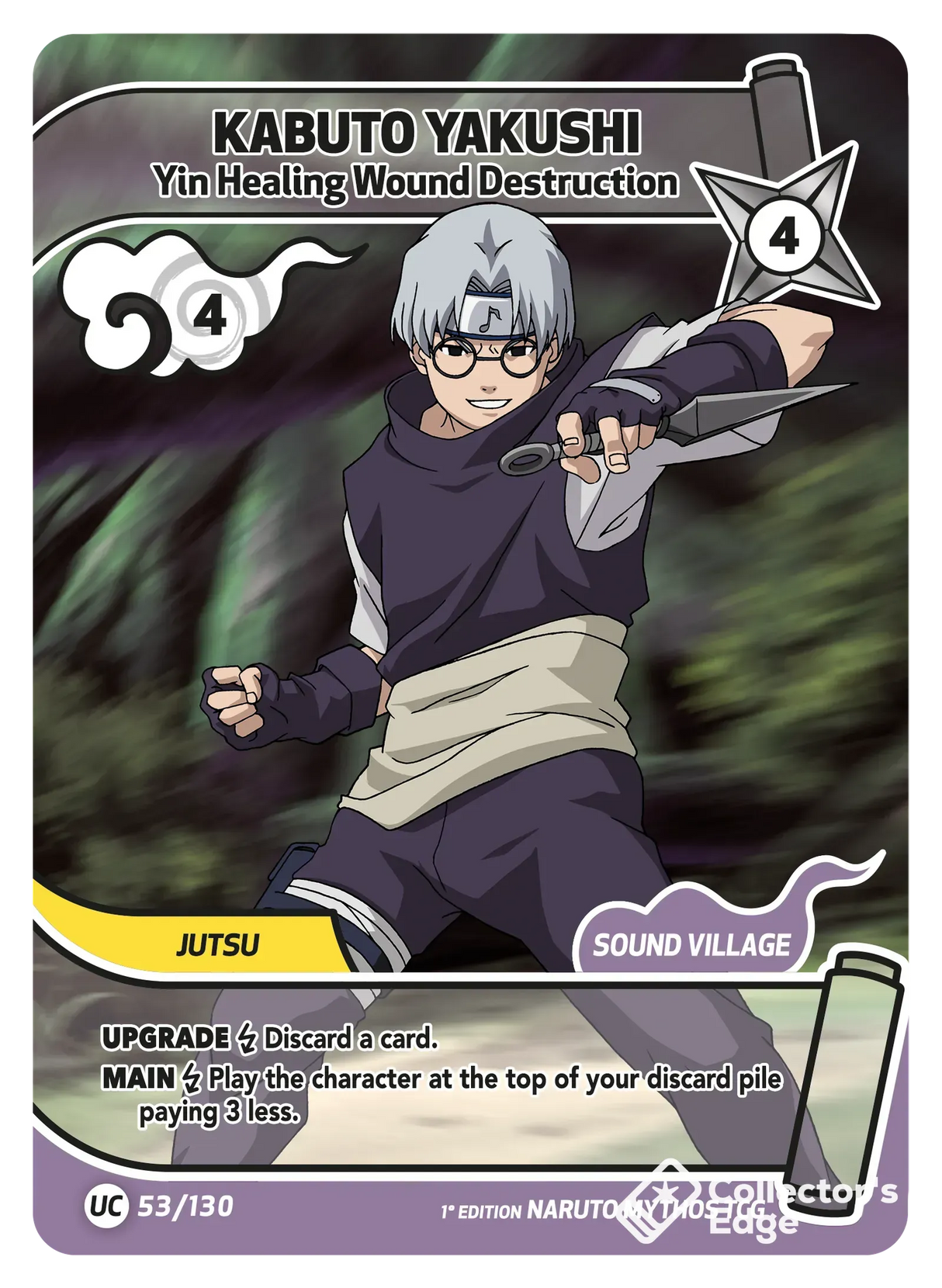 Naruto Mythos - Set 01 - Kabuto Yakushi - Yin Healing Wound Destruction - 053/130 - Full Art