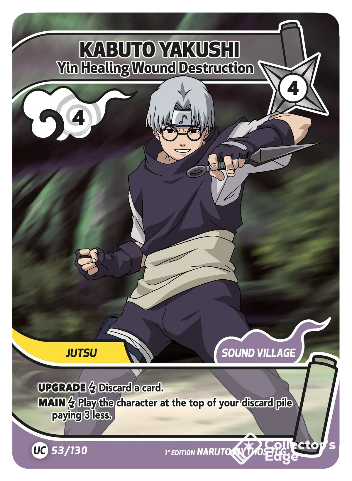 Kabuto Yakushi - Yin Healing Wound Destruction - 053/130 - Full Art 053/130 Full Art, Set 01 Naruto Mythos card