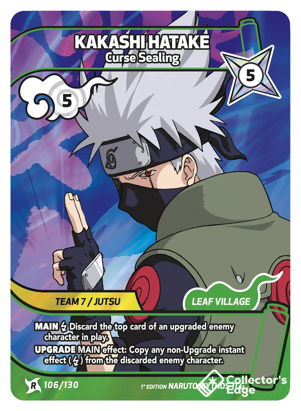 Kakashi Hatake - Curse Sealing 106/130, Set 01 Naruto Mythos card