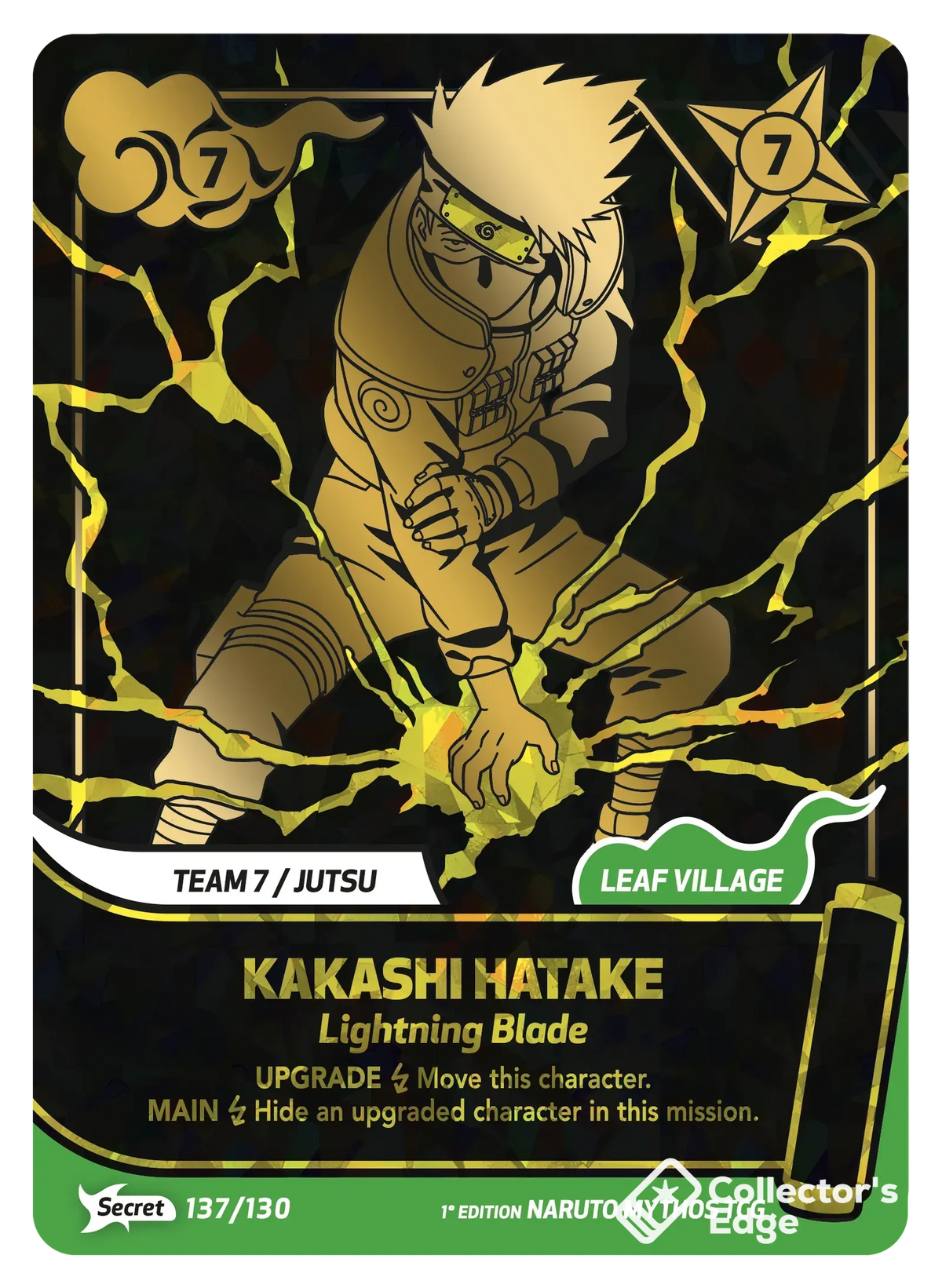 Kakashi Hatake - Lightning Blade 137/130, Set 01 Naruto Mythos card