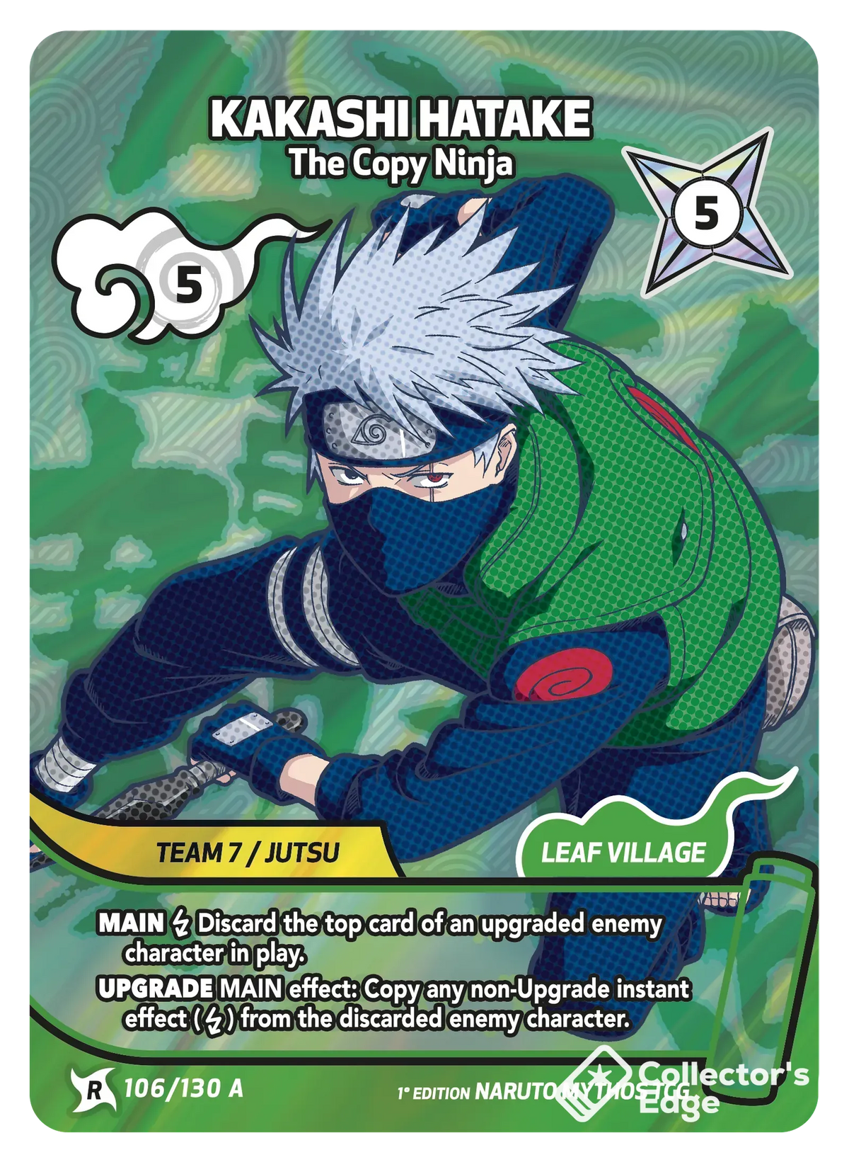 Kakashi Hatake - The Copy Ninja 106/130, Set 01 Naruto Mythos card