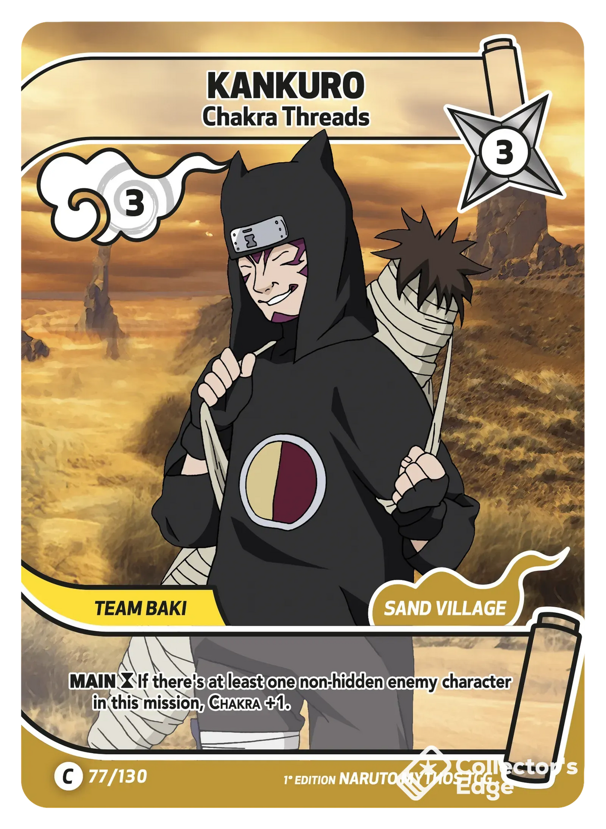 Kankuro - Chakra Threads - 077/130 - Full Art 077/130 Full Art, Set 01 Naruto Mythos card