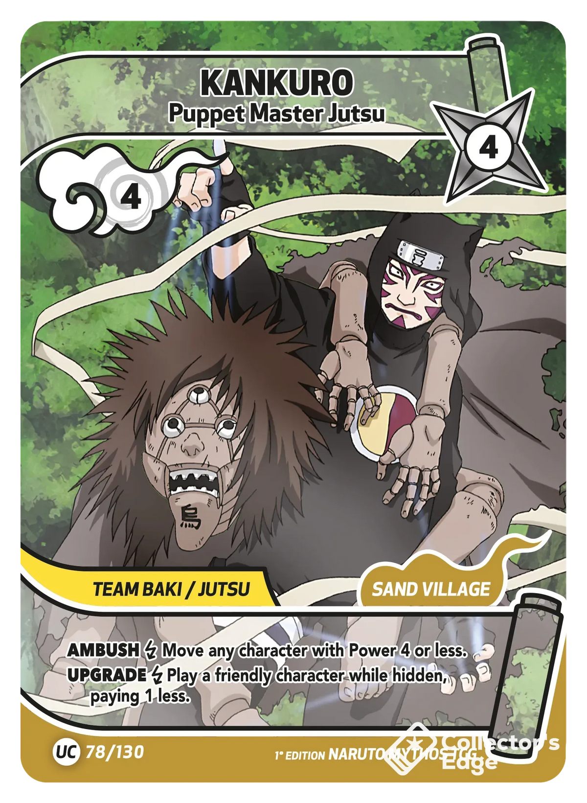 Kankuro - Puppet Master Jutsu - 078/130 - Full Art 078/130 Full Art, Set 01 Naruto Mythos card