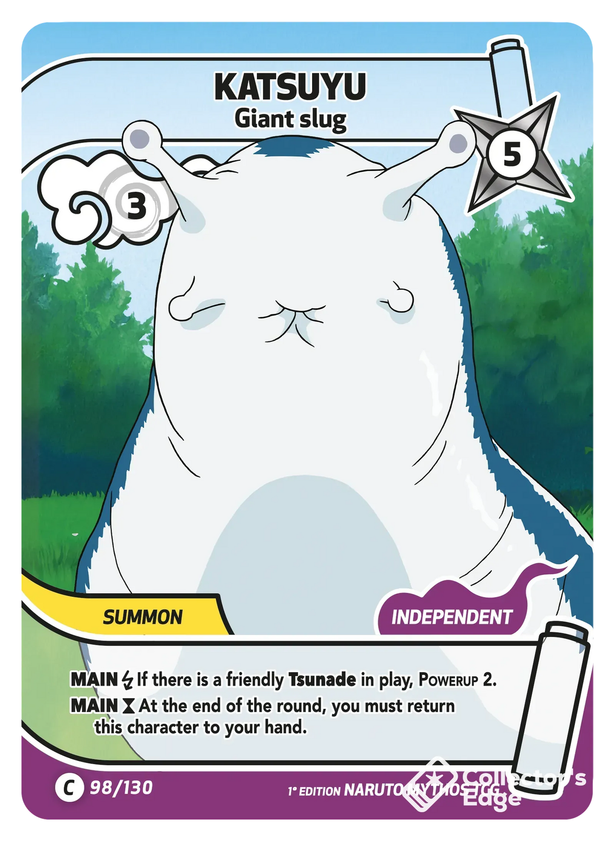 Katsuyu - Giant Slug - 098/130 - Full Art 098/130 Full Art, Set 01 Naruto Mythos card