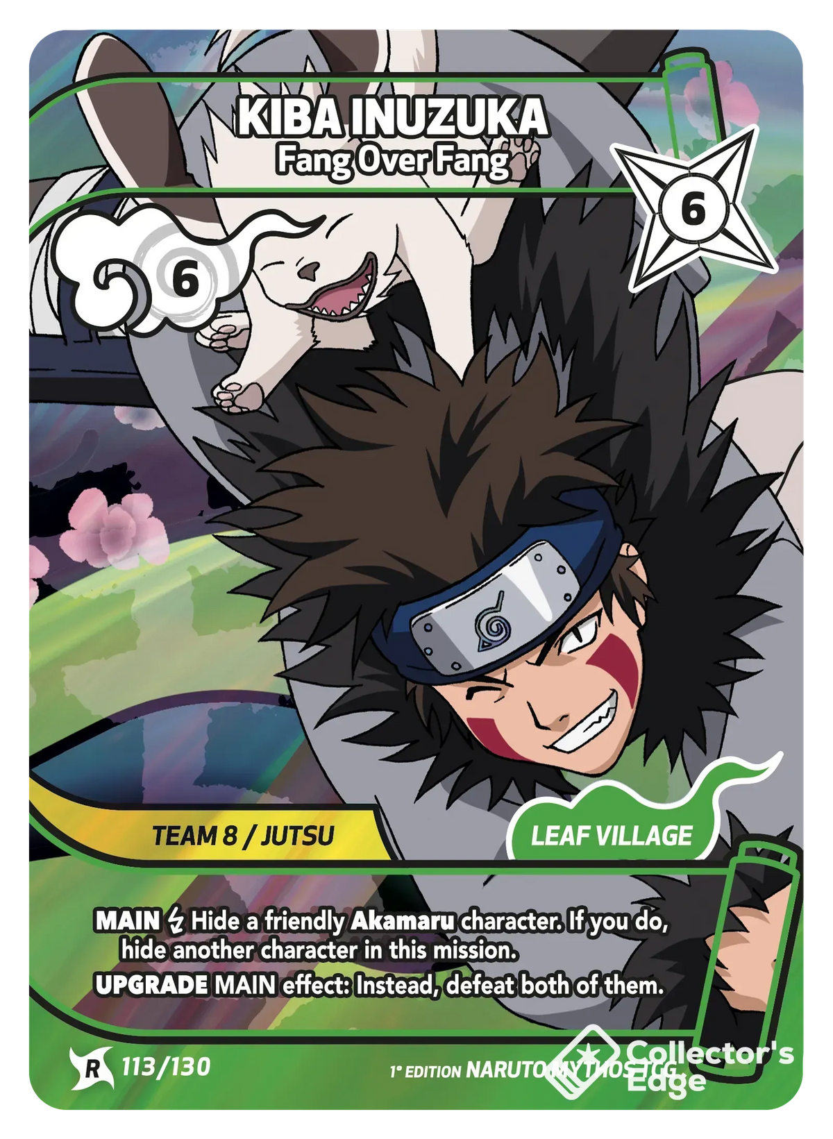 Kiba Inuzuka - Fang Over Fang 113/130, Set 01 Naruto Mythos card