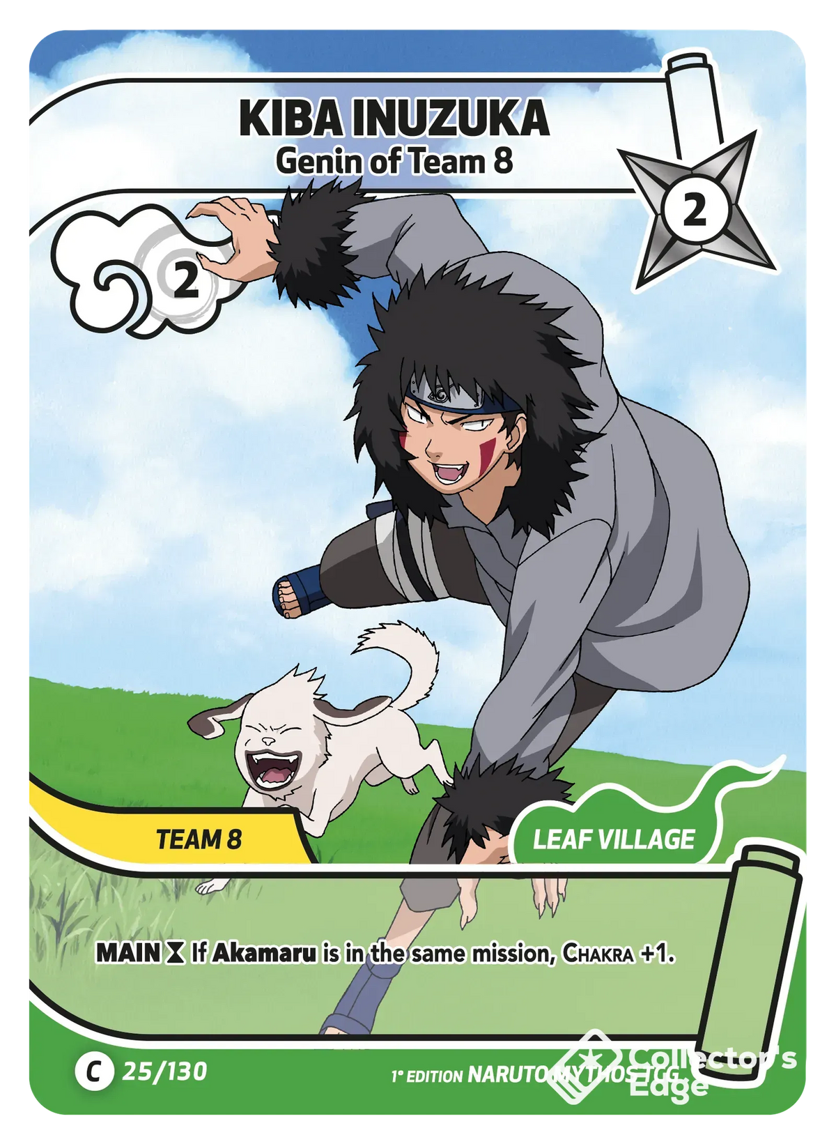 Kiba Inuzuka - Genin of Team 8 - 025/130 - Full Art 025/130 Full Art, Set 01 Naruto Mythos card