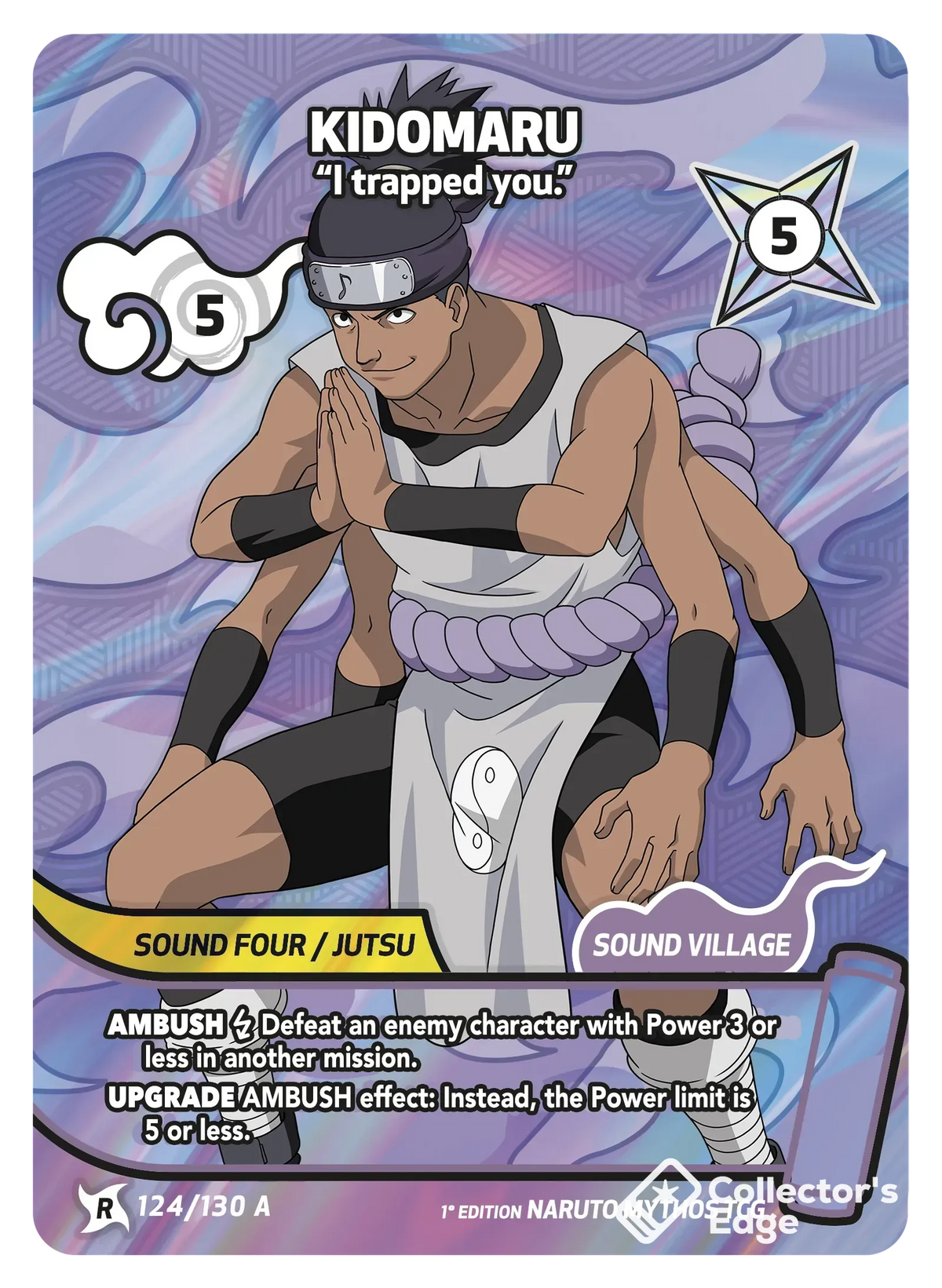 Kidomaru - “I trapped you.” 124/130, Set 01 Naruto Mythos card