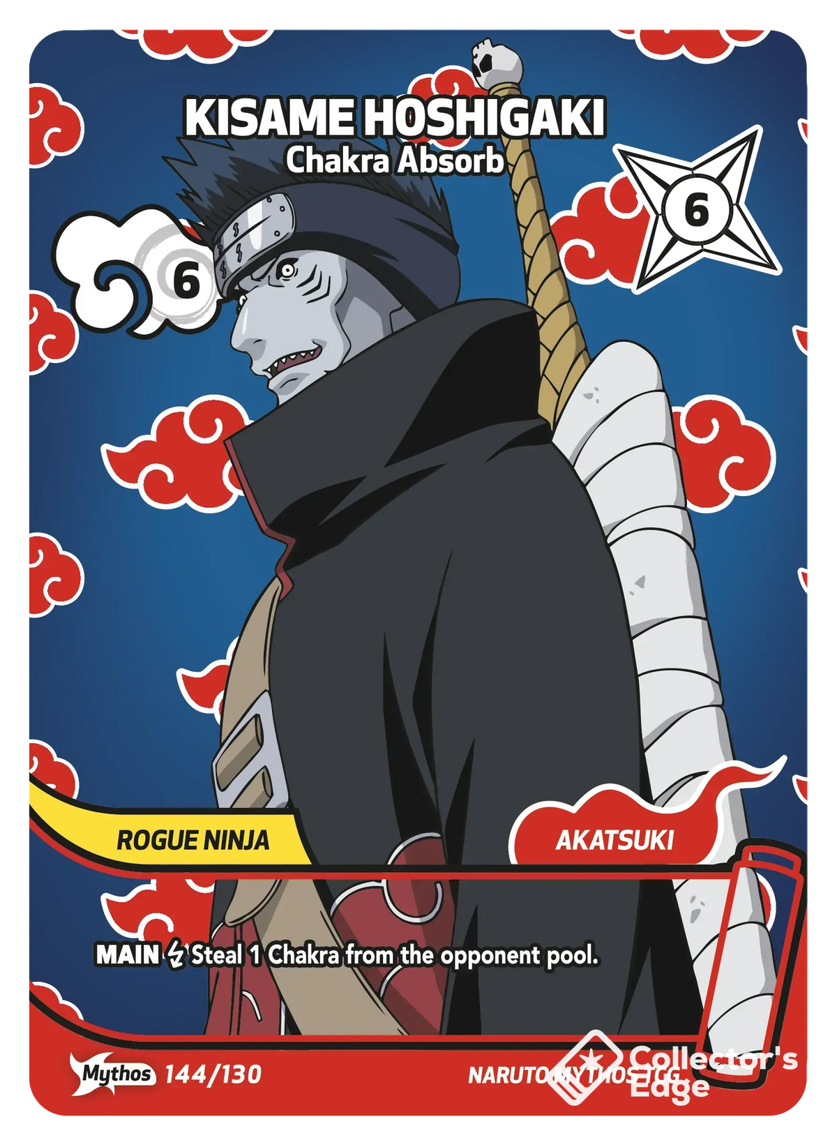 Kisame Hoshigaki - Chakra Absorb 144/130, Set 01 Naruto Mythos card