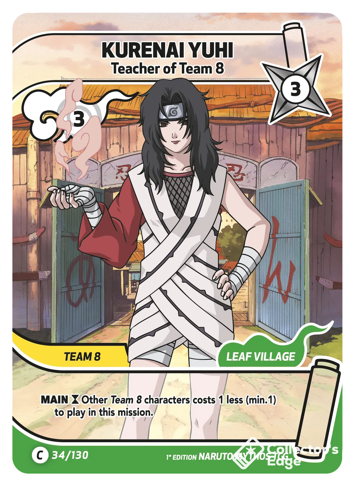 Kurenai Yuhi - Teacher of Team 8 - 034/130 - Full Art 034/130 Full Art, Set 01 Naruto Mythos card