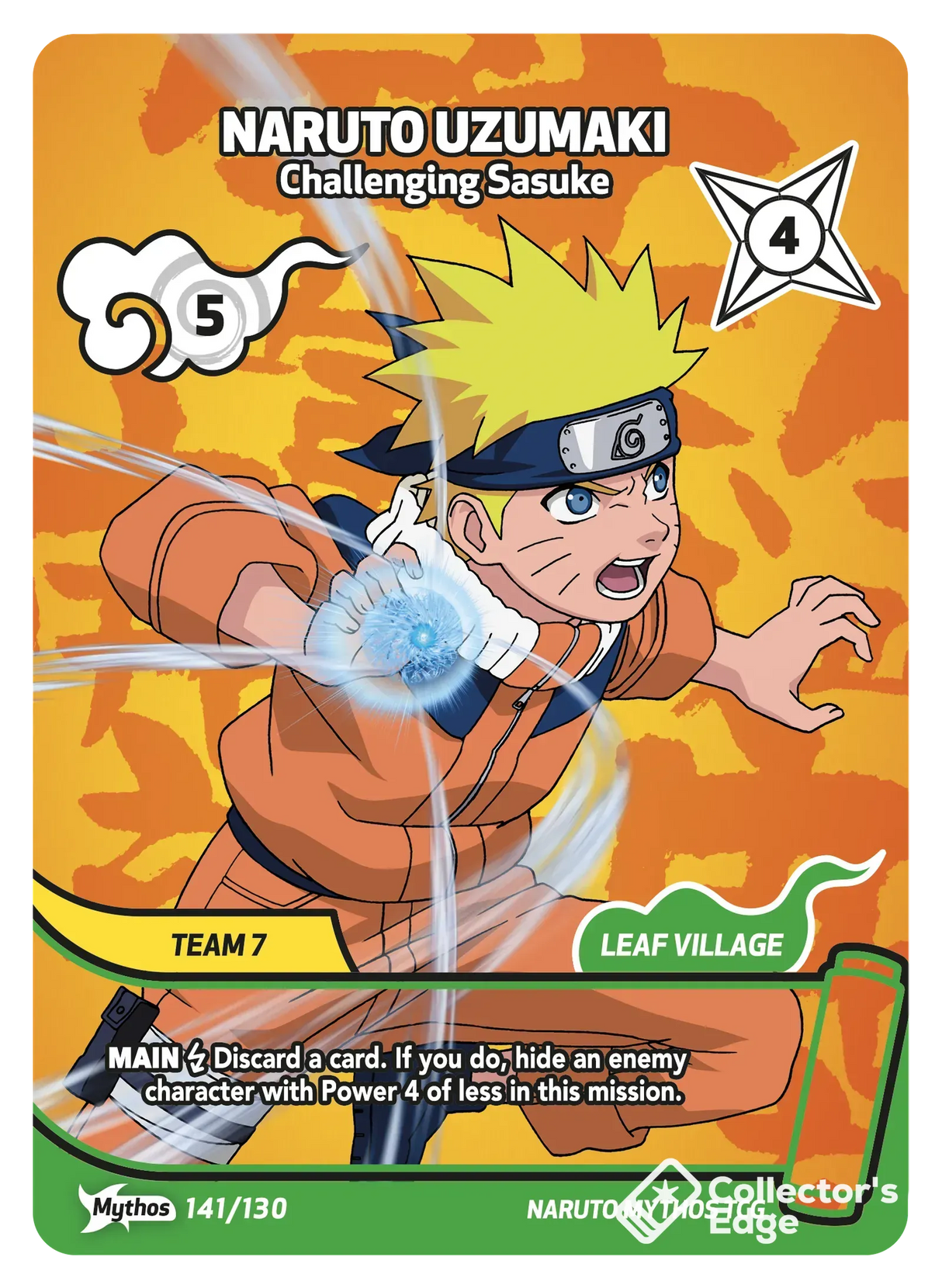 Naruto Mythos - Set 01 - Naruto Uzumaki - Challenging Sasuke - 141/130 - Standard